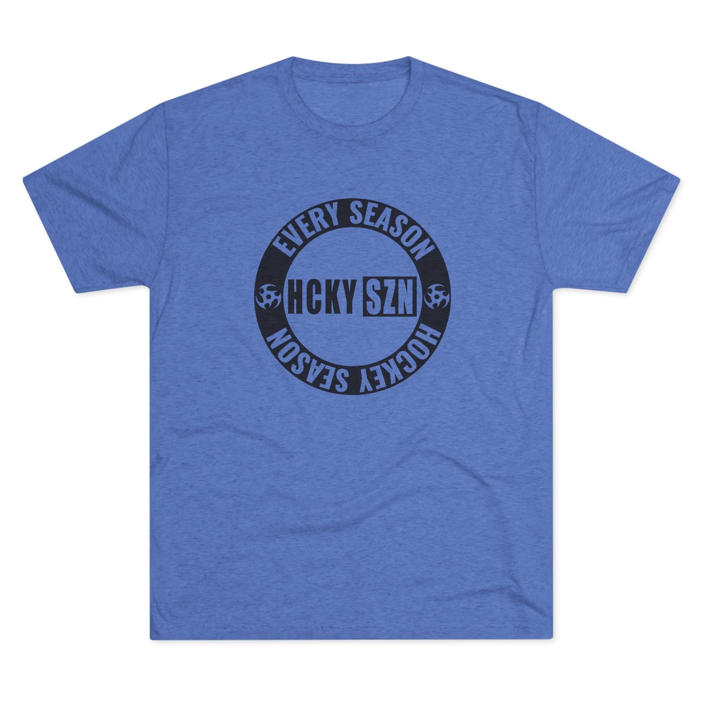 HCKY SZN Circle Logo TriBlend Tee Shirt (Black) - Various Colors