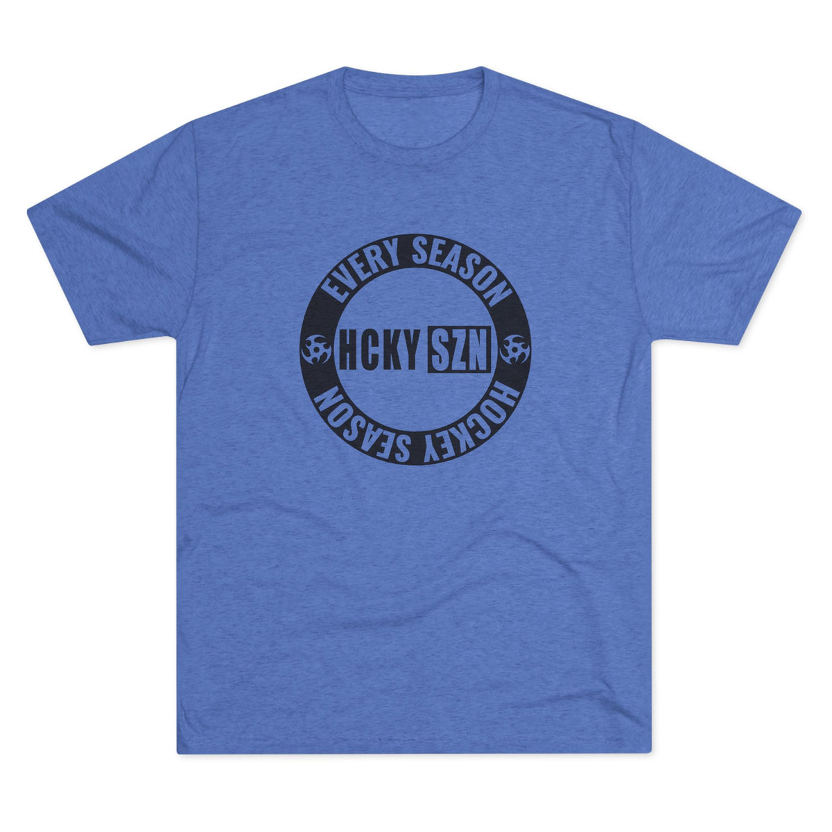 HCKY SZN Circle Logo TriBlend Tee Shirt (Black) - Various Colors
