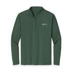 HCKY SZN Embroidered Quarter-Zip Pullover (Forest/White)