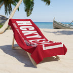 Every Season is HCKY SZN Beach Towel (Red)