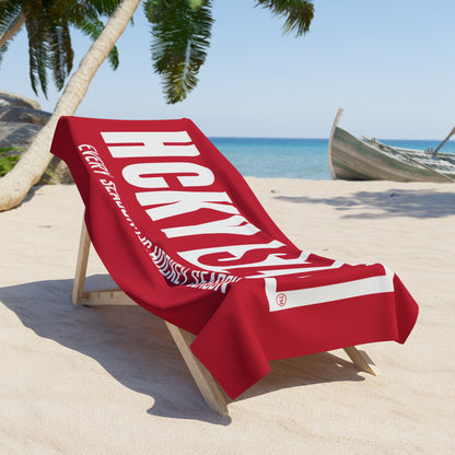 Every Season is HCKY SZN Beach Towel (Red)
