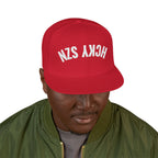 Upside Down HCKY SZN Embroidered Snapback Hat (Red)
