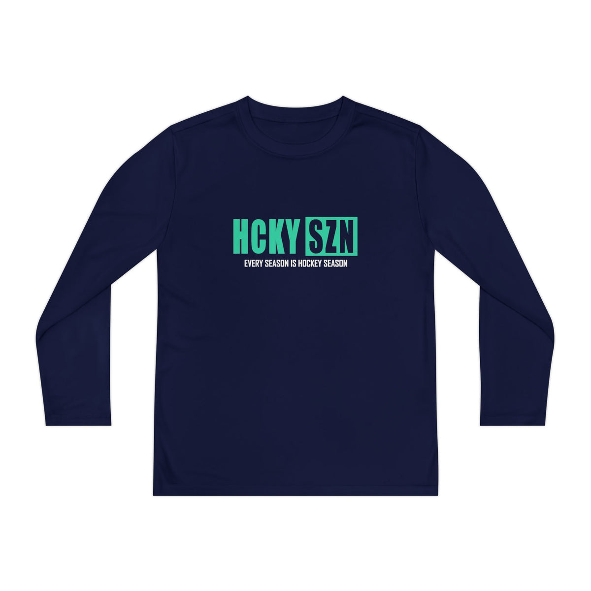 Every Season is HCKY SZN Youth Competitor Long Sleeve Tee (Seafoam Logo) - Various Colors