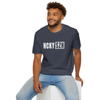 HCKY SZN Softstyle Tee Shirt (Heather Navy)