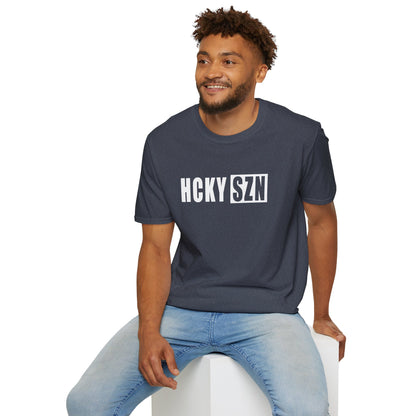 HCKY SZN Softstyle Tee Shirt (Heather Navy)