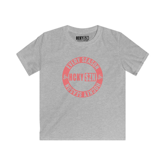 Youth Circle SZN Softstyle Tee (Peach Logo) - Various Colors