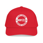 HCKY SZN Circle Logo Mid Profile Baseball Cap (Red/Red/White)