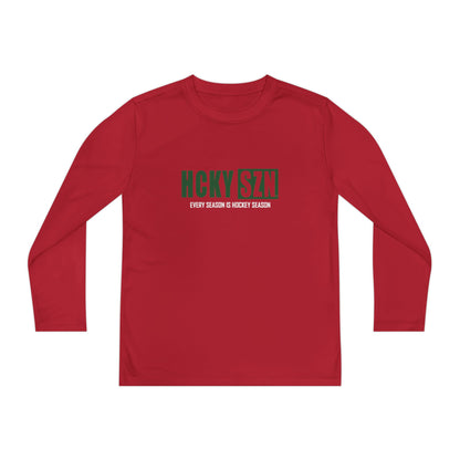 Every Season is HCKY SZN Youth Competitor Long Sleeve Tee (Forest Logo) - Various Colors