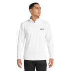 HCKY SZN Embroidered Quarter-Zip Pullover (White/Blue)