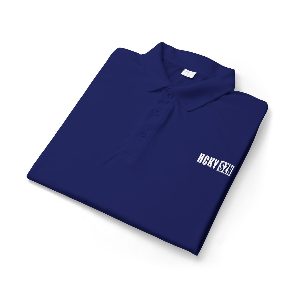 HCKY SZN Embroidered Performance Hockey Polo (True Royal)