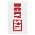 HCKY SZN 11x18 Skate Towel (White/Red) Hockey Towel