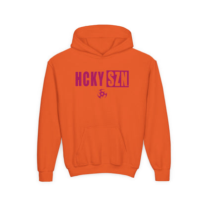 Youth HCKY SZN (Raspberry Logo) Hooded Sweatshirt - Various Colors
