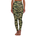 HCKY SZN High Waisted Yoga Leggings (Forest Camo)