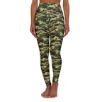 HCKY SZN High Waisted Yoga Leggings (Forest Camo)