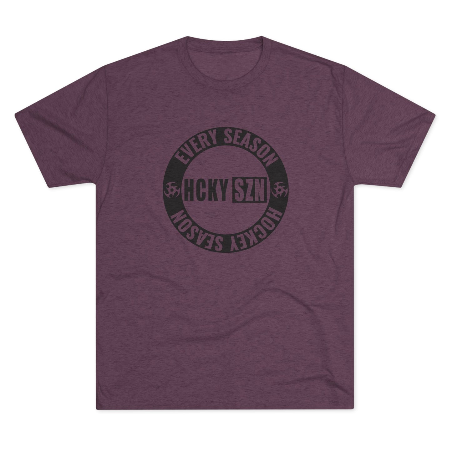 HCKY SZN Circle Logo TriBlend Tee Shirt (Black) - Various Colors