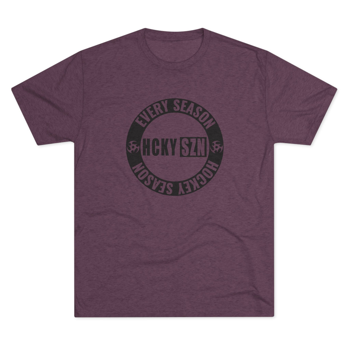 HCKY SZN Circle Logo TriBlend Tee Shirt (Black) - Various Colors
