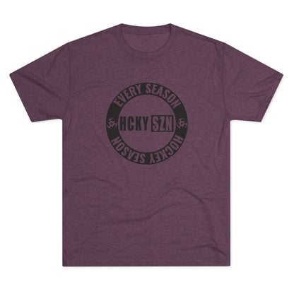 HCKY SZN Circle Logo TriBlend Tee Shirt (Black) - Various Colors