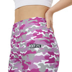 HKY SZN High Waisted Workout Shorts (Hockey Girl Camo)