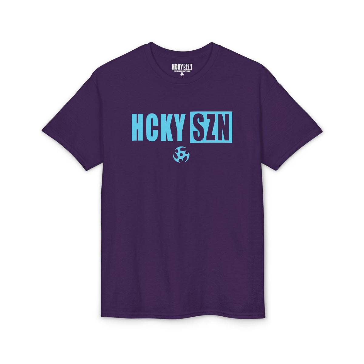 HCKY SZN Simple Star DryBlend Tee Shirt (Sky Blue Logo) - Various Colors