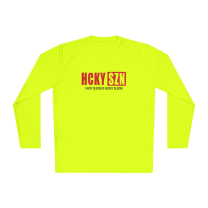 Every Season is HCKYSZN Performance Long Sleeve Tee - Red Logo