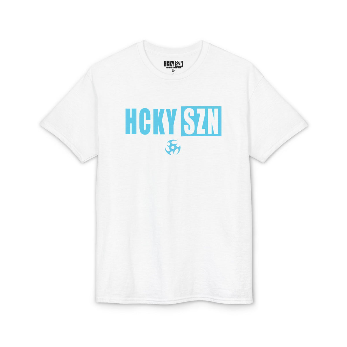 HCKY SZN Simple Star DryBlend Tee Shirt (Sky Blue Logo) - Various Colors
