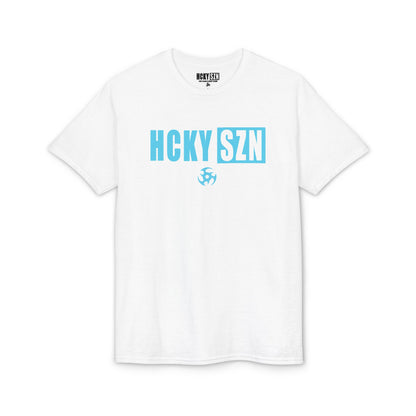 HCKY SZN Simple Star DryBlend Tee Shirt (Sky Blue Logo) - Various Colors