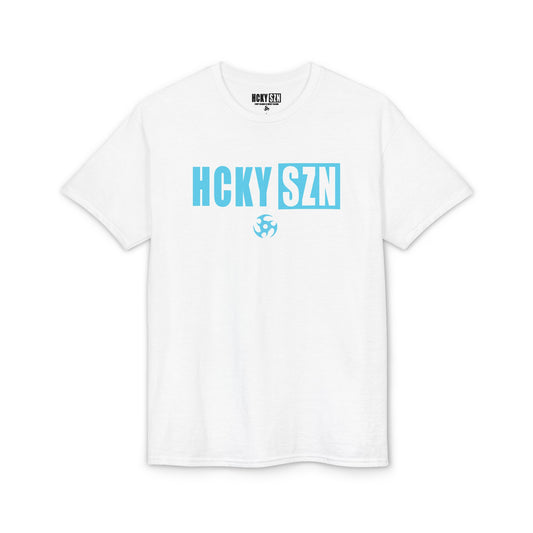 HCKY SZN Simple Star DryBlend Tee Shirt (Sky Blue Logo) - Various Colors