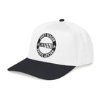 HCKY SZN Circle Logo Mid Profile Baseball Cap (White/Black/Black)