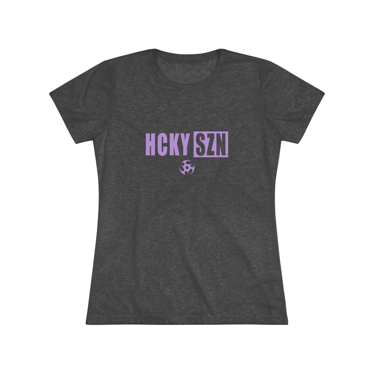 Women’s Hockey Vibe Triblend Tee (Lavender Logo)