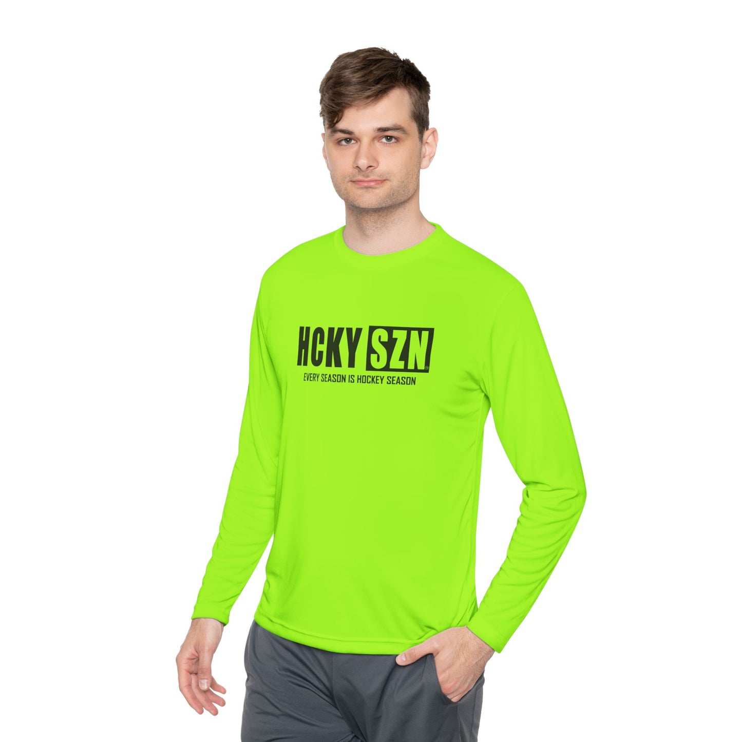 Every Season is HCKYSZN Performance Long Sleeve Tee - Black Logo