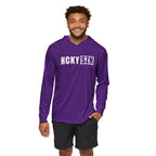 HCKY SZN Big Logo Performance Warmup Hoodie (Purple/White)