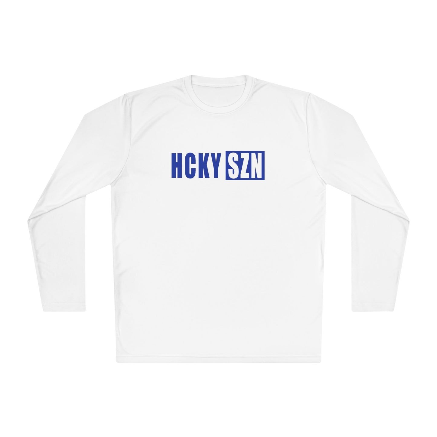 HCKY SZN Performance Long Sleeve Tee (Royal Blue Logo) - Various Colors