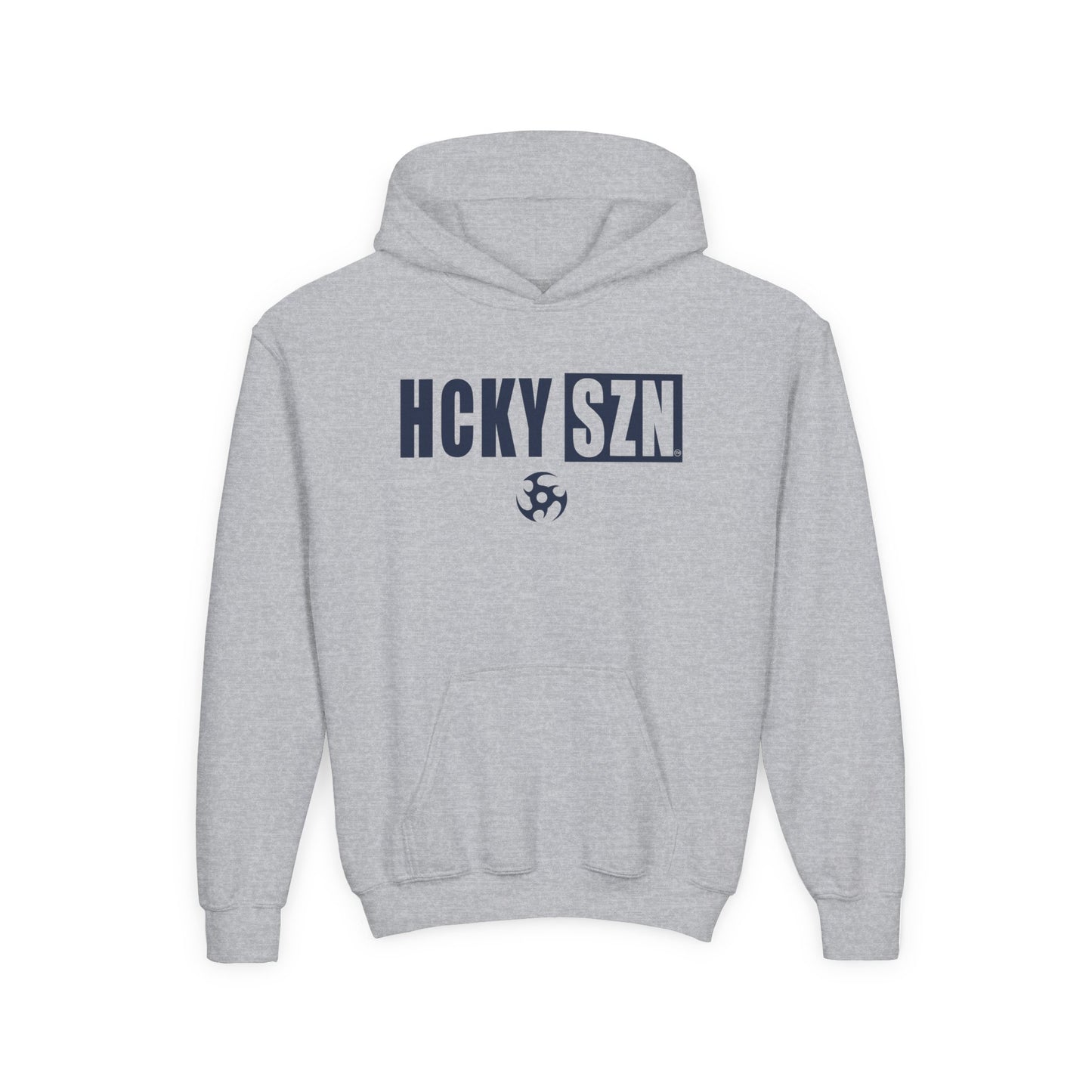 Youth HCKY SZN (Navy Logo) Hooded Sweatshirt - Various Colors