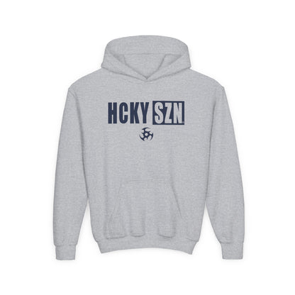 Youth HCKY SZN (Navy Logo) Hooded Sweatshirt - Various Colors