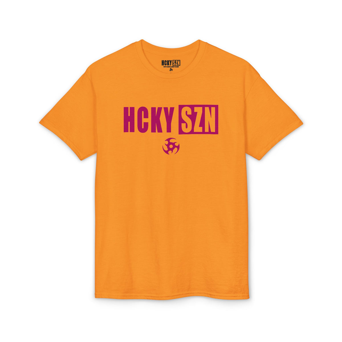HCKY SZN Simple Star DryBlend Tee Shirt (Raspberry Logo) - Various Colors