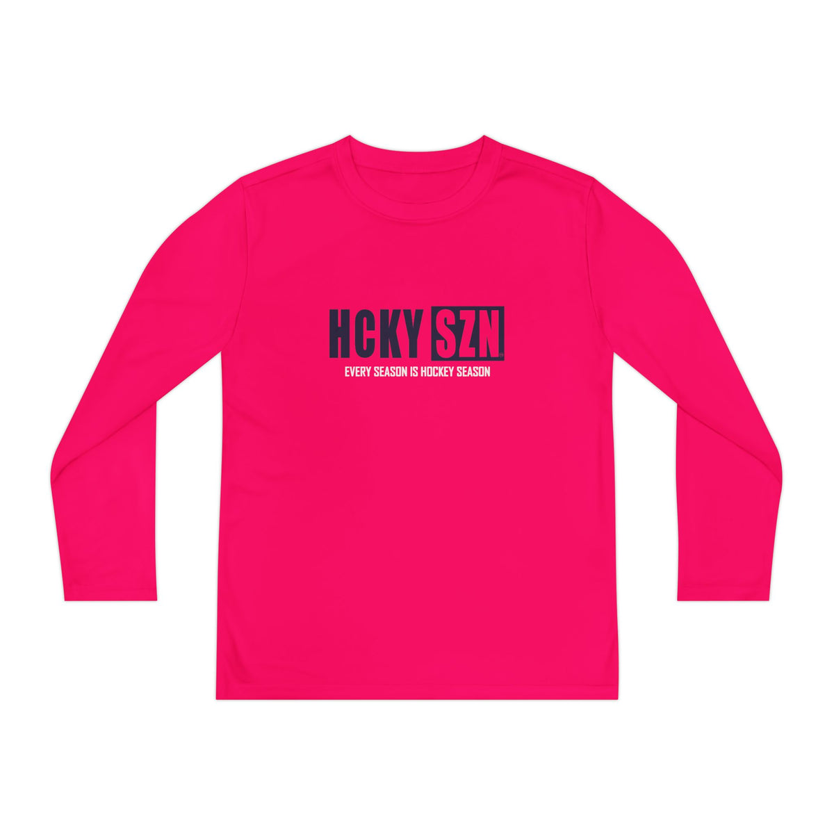 Every Season is HCKY SZN Youth Competitor Long Sleeve Tee (Navy Logo) - Various Colors