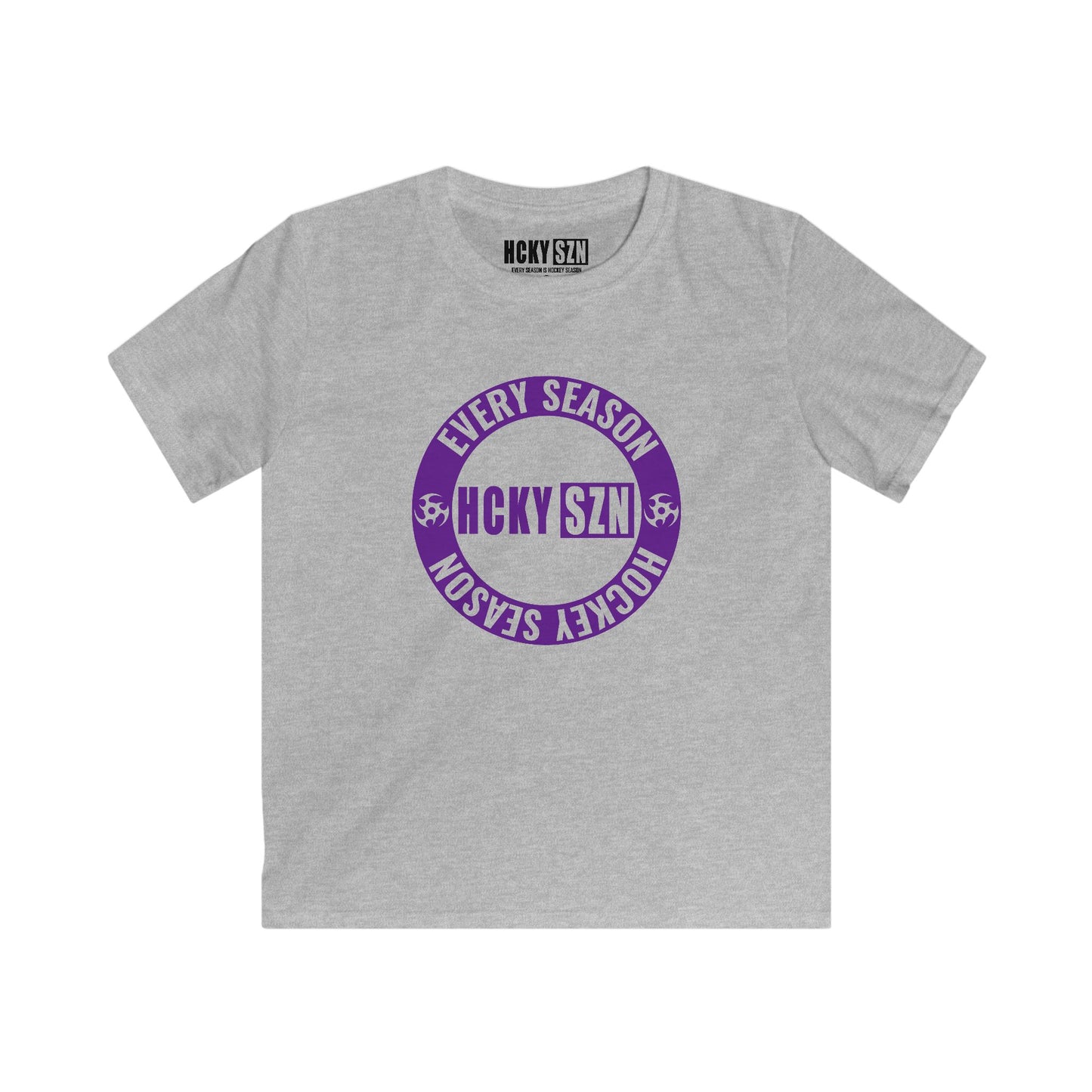 Youth Circle SZN Softstyle Tee (Purple Logo) - Various Colors