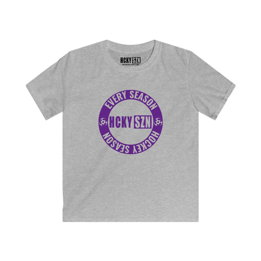 Youth Circle SZN Softstyle Tee (Purple Logo) - Various Colors