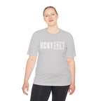 HCKYSZN (Flagship Logo) Adult Performance Tee - Silver/White
