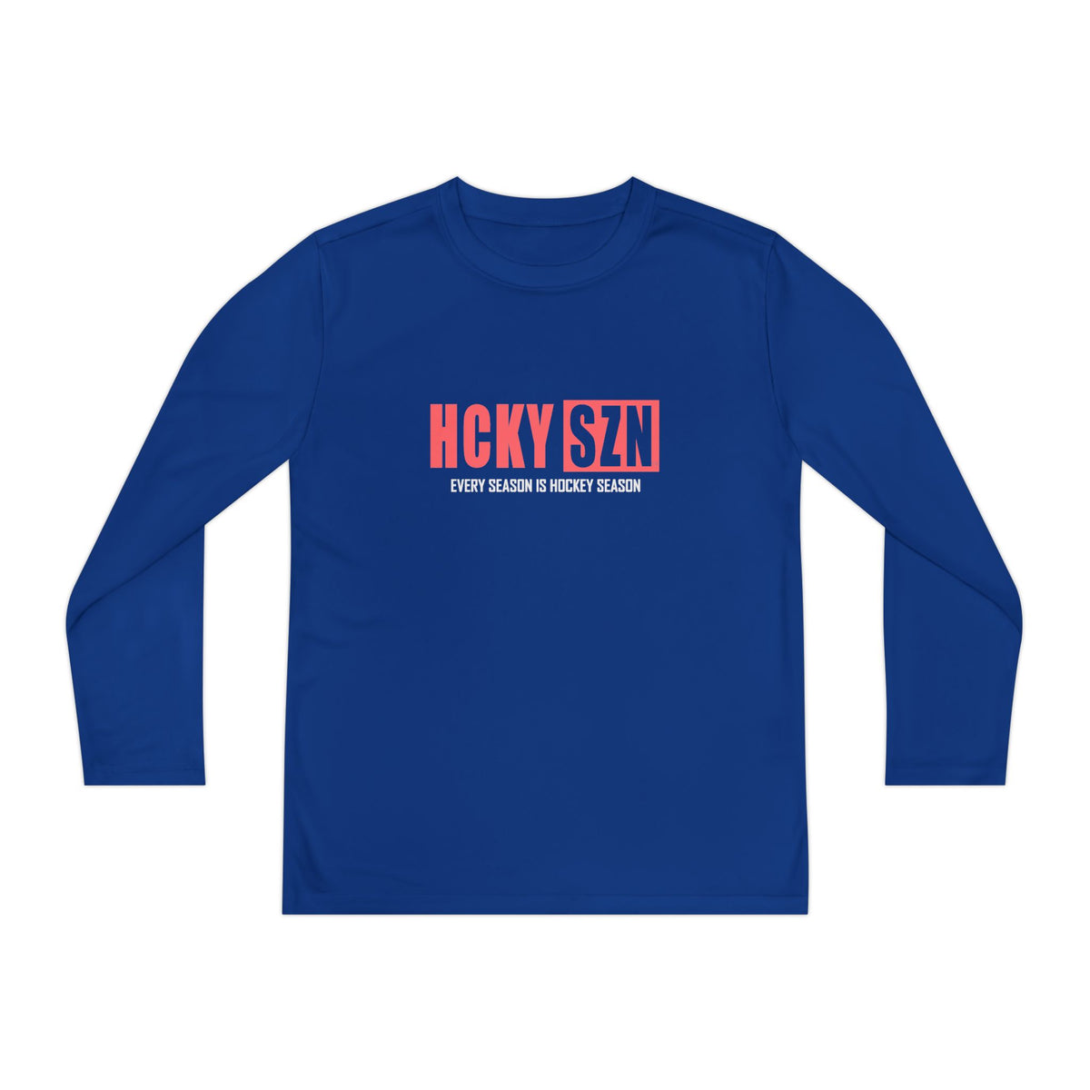 Every Season is HCKY SZN Youth Competitor Long Sleeve Tee (Peach Logo) - Various Colors