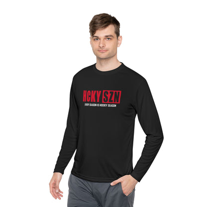 Every Season is HCKYSZN Performance Long Sleeve Tee - Red Logo