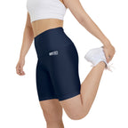 HKY SZN High Waisted Workout Shorts (Midnight Navy)