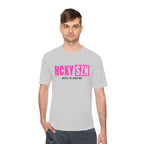 HCKYSZN (Hustle Hit) Adult Performance Tee - Silver/Hot Pink/Black