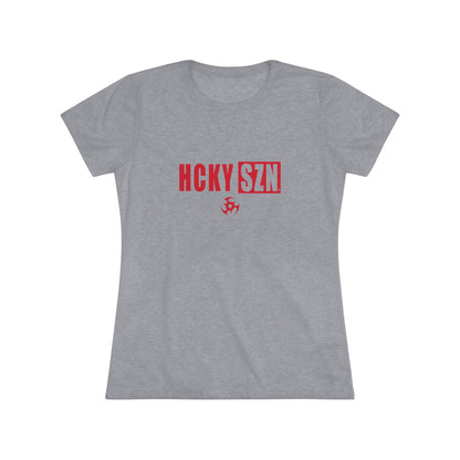 Women’s Hockey Vibe Triblend Tee (Red Logo)