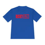 HCKYSZN (Flagship Logo) Adult Performance Tee - Royal/Cherry Red