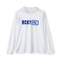 HCKY SZN Big Logo Performance Warmup Hoodie (White/Blue)