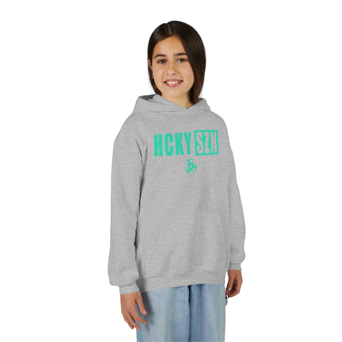 Youth HCKY SZN (Seafoam Logo) Hooded Sweatshirt - Various Colors