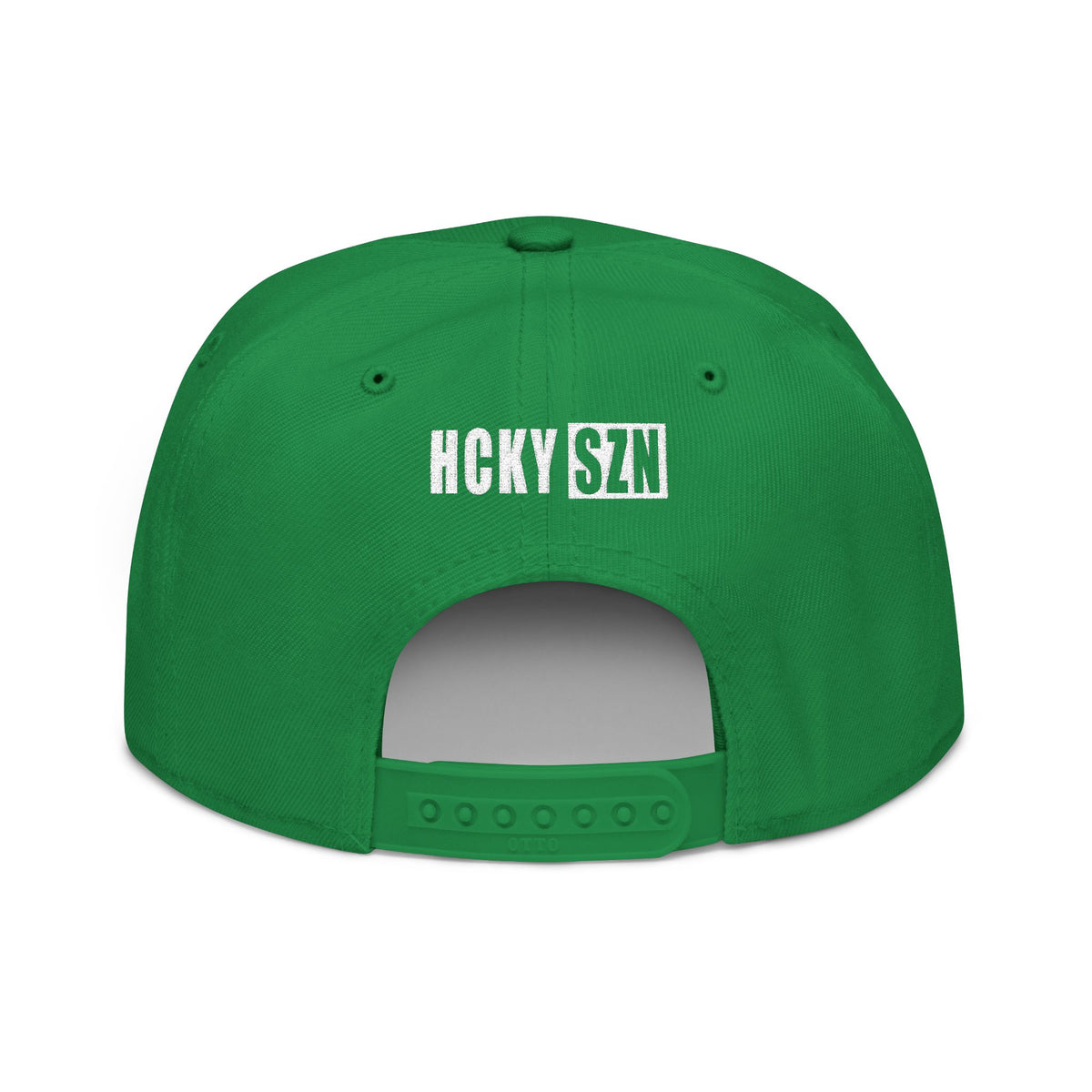 Upside Down HCKY SZN Embroidered Snapback Hat (Green)
