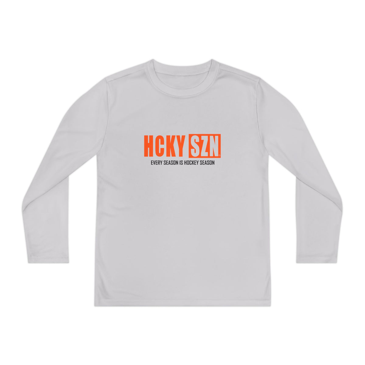 Every Season is HCKY SZN Youth Competitor Long Sleeve Tee (Orange Logo) - Various Colors