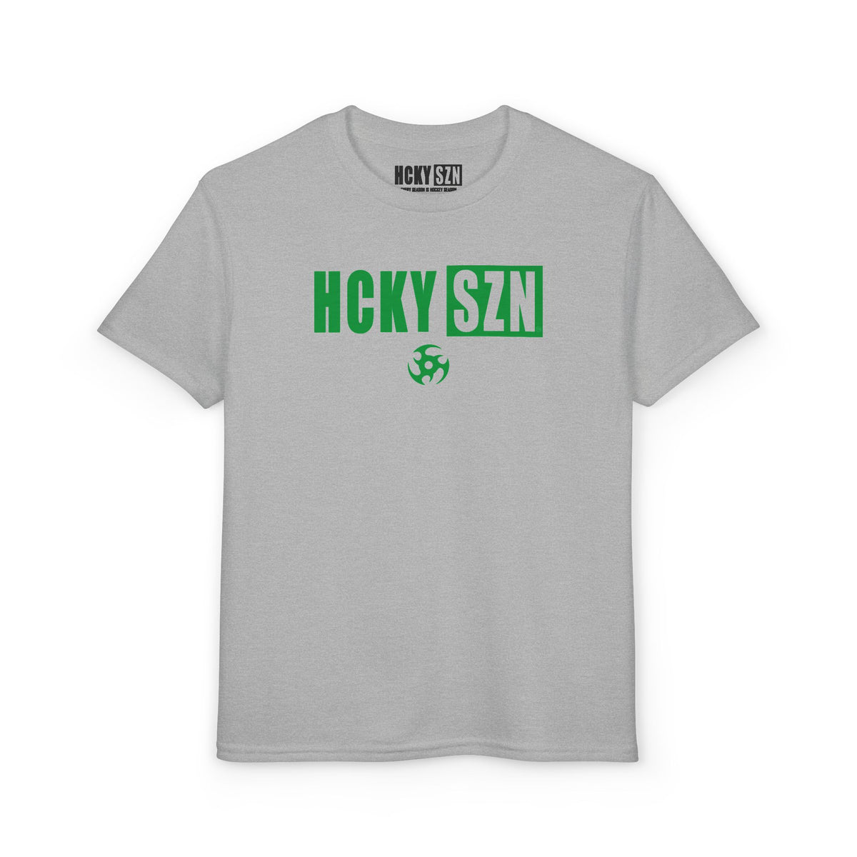 Youth HCKY SZN DryBlend Tee Shirt (Green Logo) - Various Colors